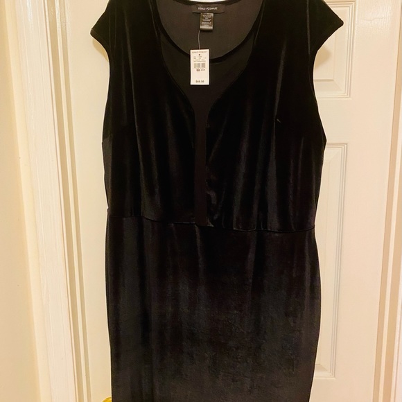 Ashley Stewart Faux Velvet/Velour Sheath Dress - Picture 3 of 4